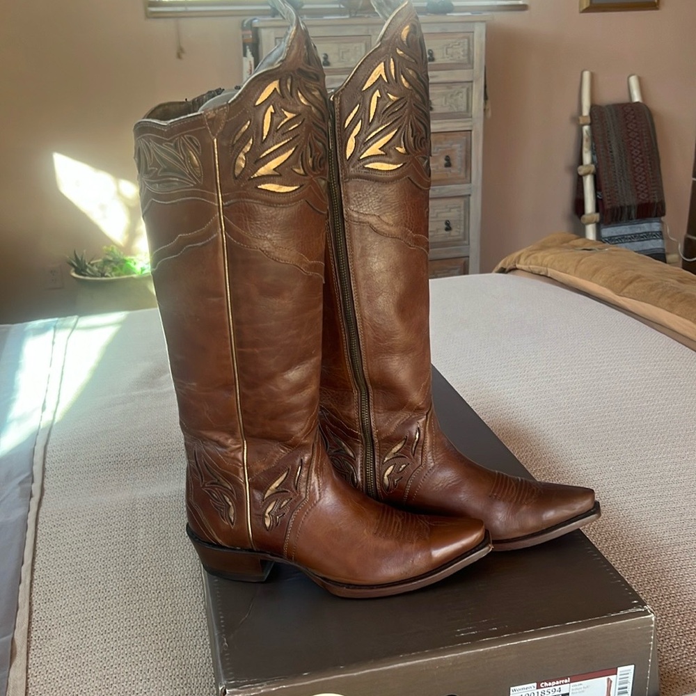 Ariat Chaparral Brillant Buff/ Rose Gold Leather Boots